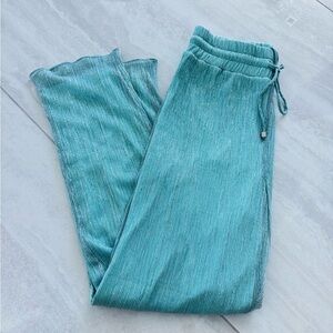 PatBO Aqua Shimmer Textured Pants